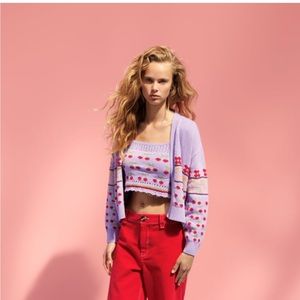 Zara Spring Print Cardigan . Small . Wore once